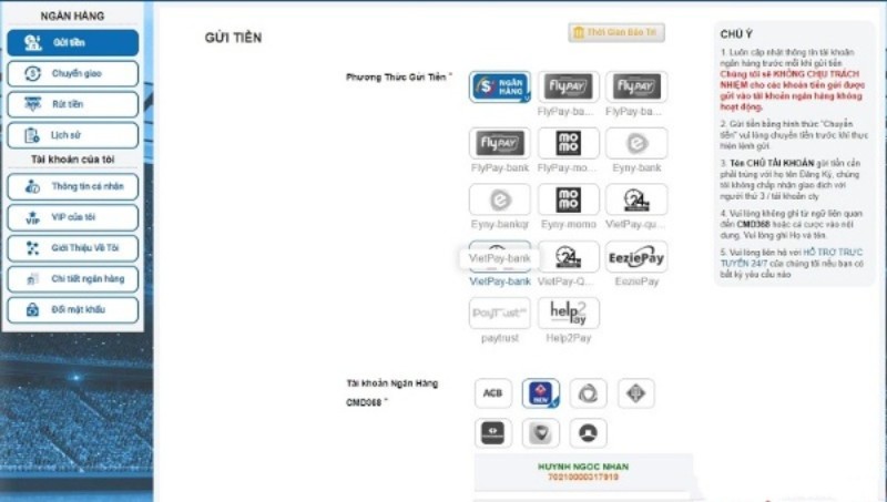 Giao dịch nạp và rút tiền nhanh chóng Fun222 - Fun222